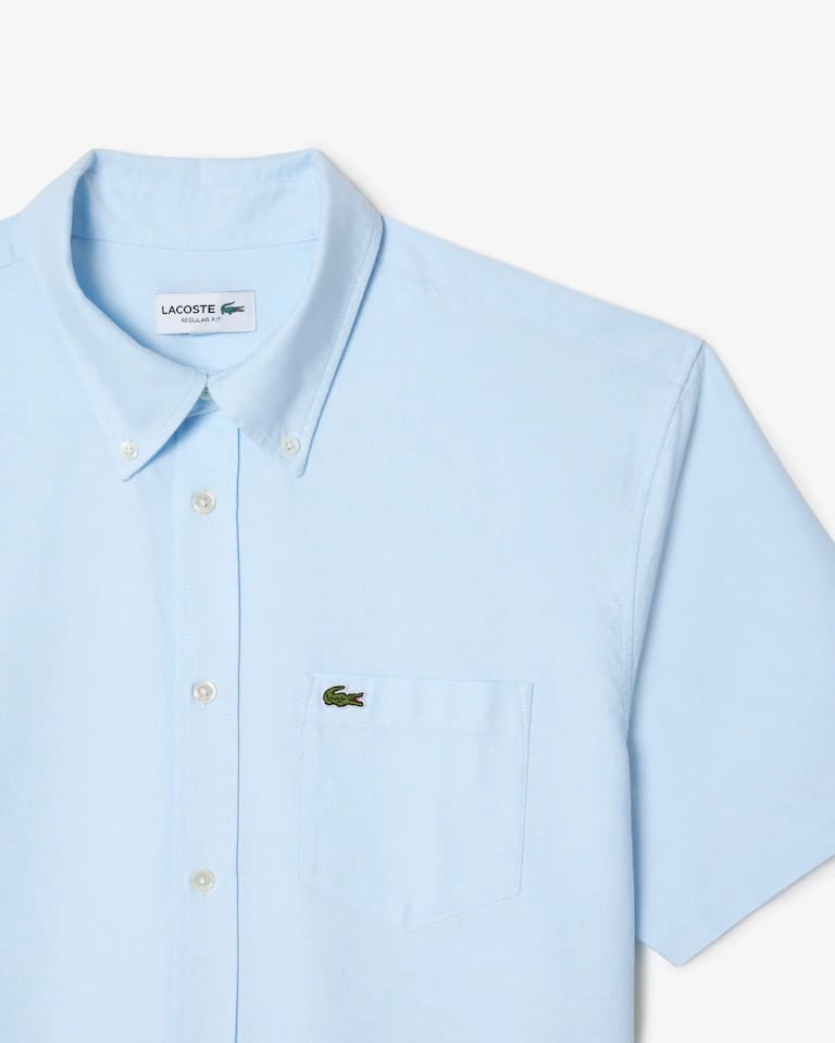Camisa Oxford De Manga Corta Y Corte Regular Para Hombre – foto 6