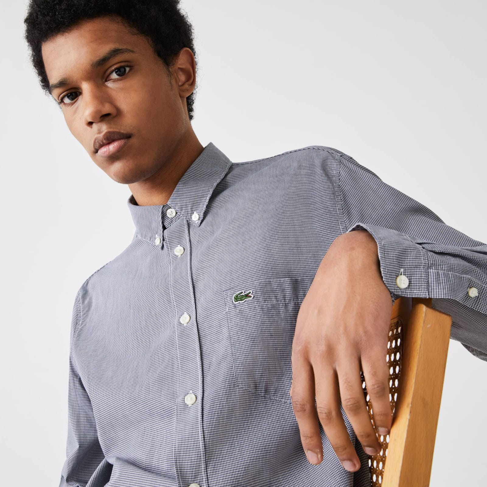 Camisa Para Hombre Regular Fit En Popelín De Algodón – foto 3