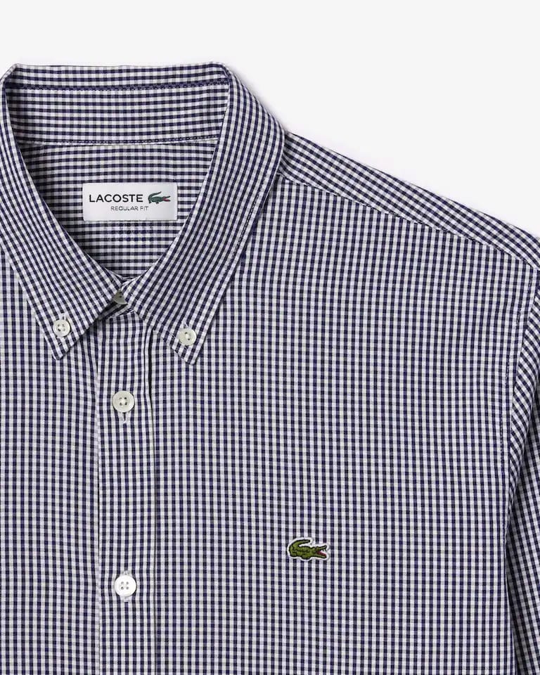 Camisa de corte regular de algodón de cuadros – foto 2
