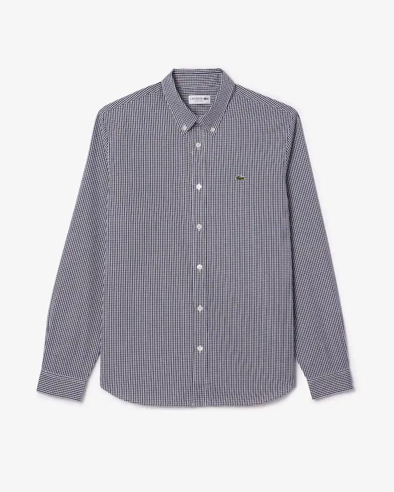 Camisa de corte regular de algodón de cuadros – foto 3