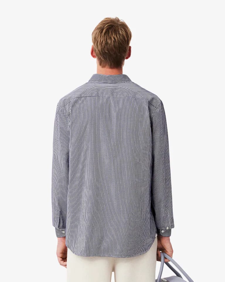 Camisa de corte regular de algodón de cuadros – foto 4