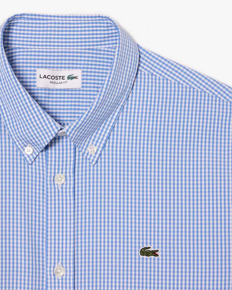 Camisa de corte regular de algodón de cuadros – foto 6