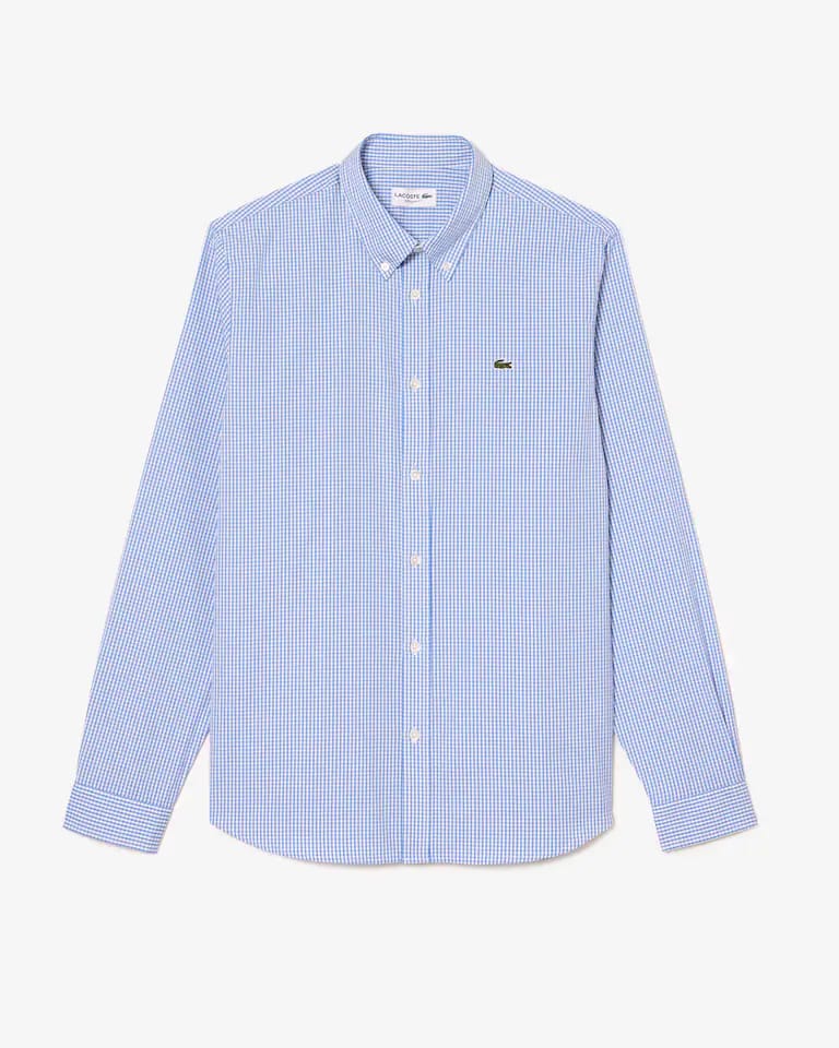Camisa de corte regular de algodón de cuadros – foto 4