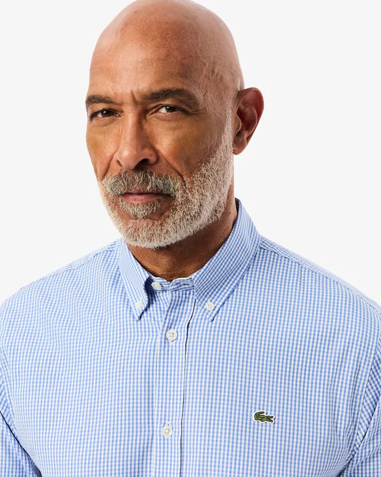 Camisa de corte regular de algodón de cuadros – foto 2