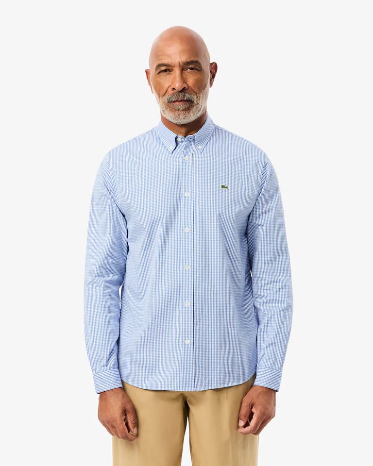 Camisa de corte regular de algodón de cuadros – foto 1