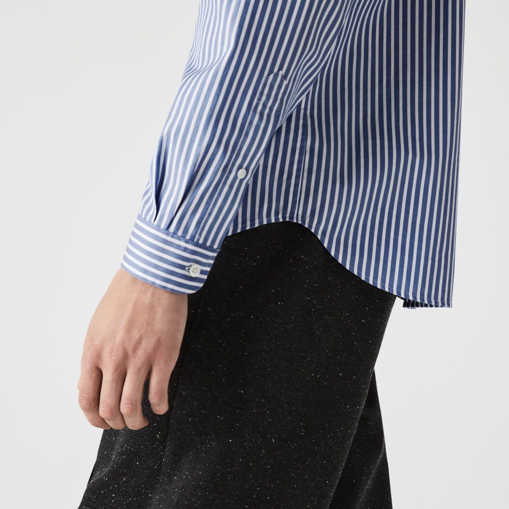 Camisa Regular Fit De Algodón A Rayas – foto 5
