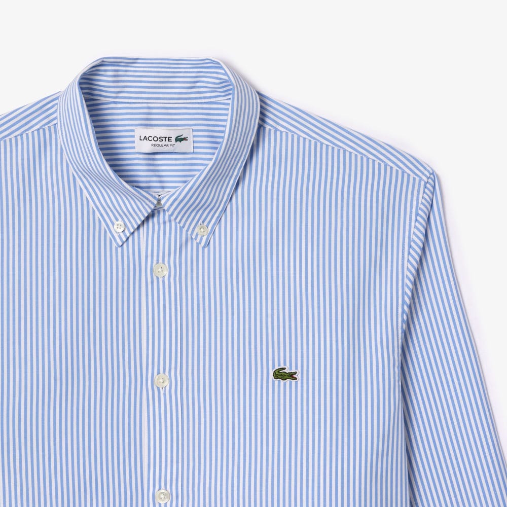 Camisa Regular Fit De Algodón A Rayas – foto 9