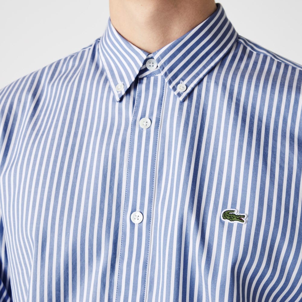 Camisa Regular Fit De Algodón A Rayas – foto 4