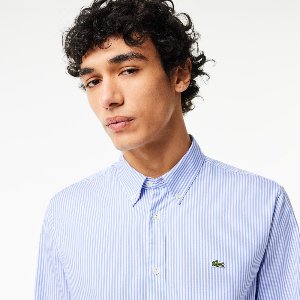 Camisa Regular Fit De Algodón A Rayas – foto 3