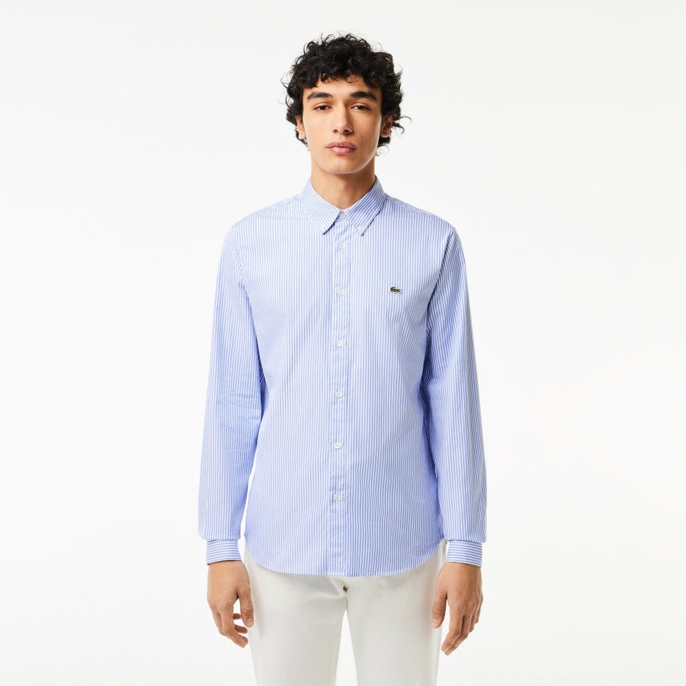 Camisa Regular Fit De Algodón A Rayas – foto 1