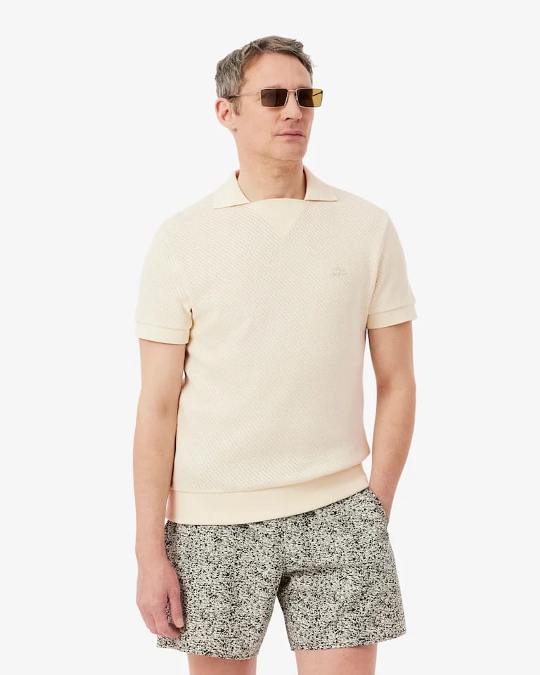Polo De Algodón De Encaje De Corte Regular – foto 1