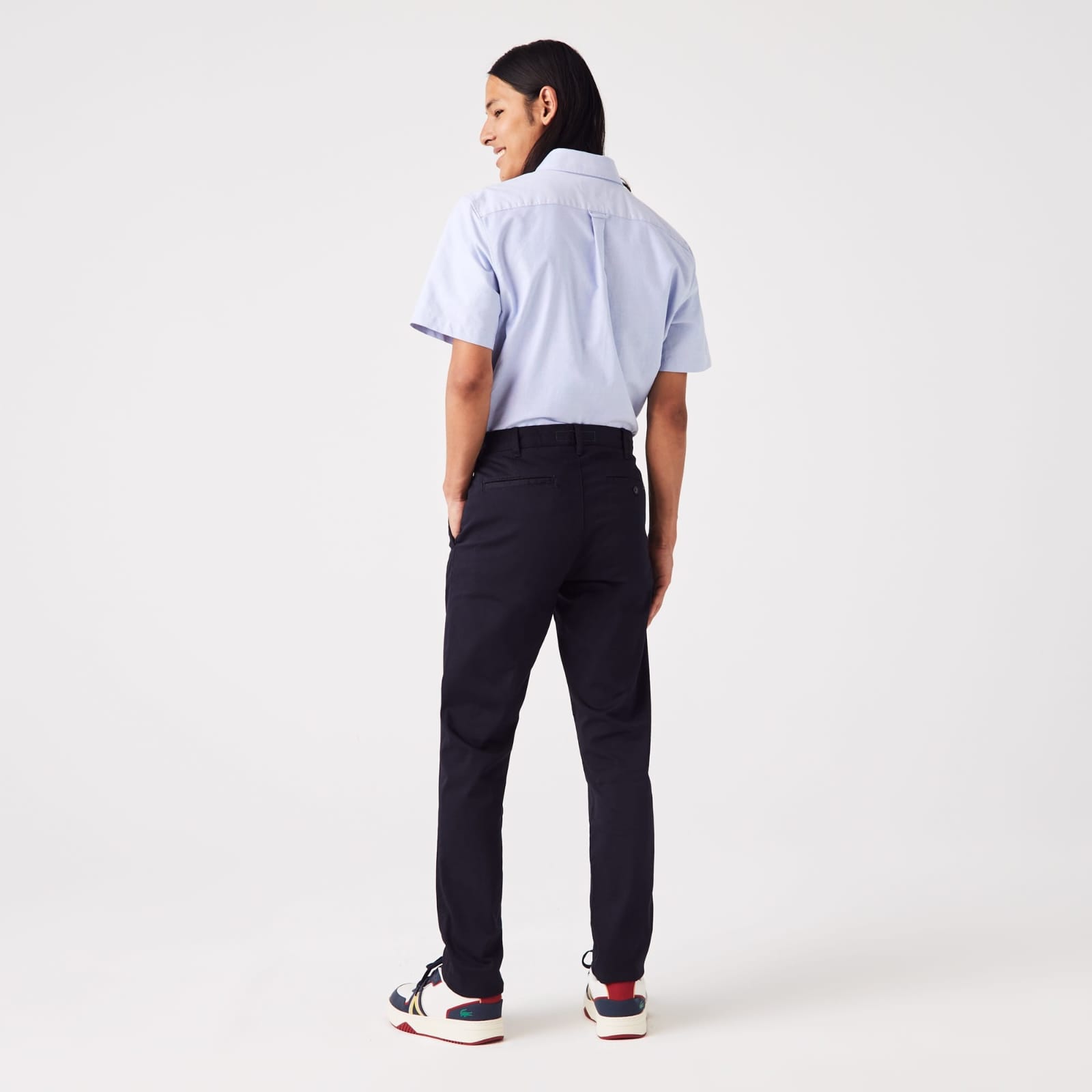 Pantalones de algodón elástico de corte ajustado para hombre – foto 2