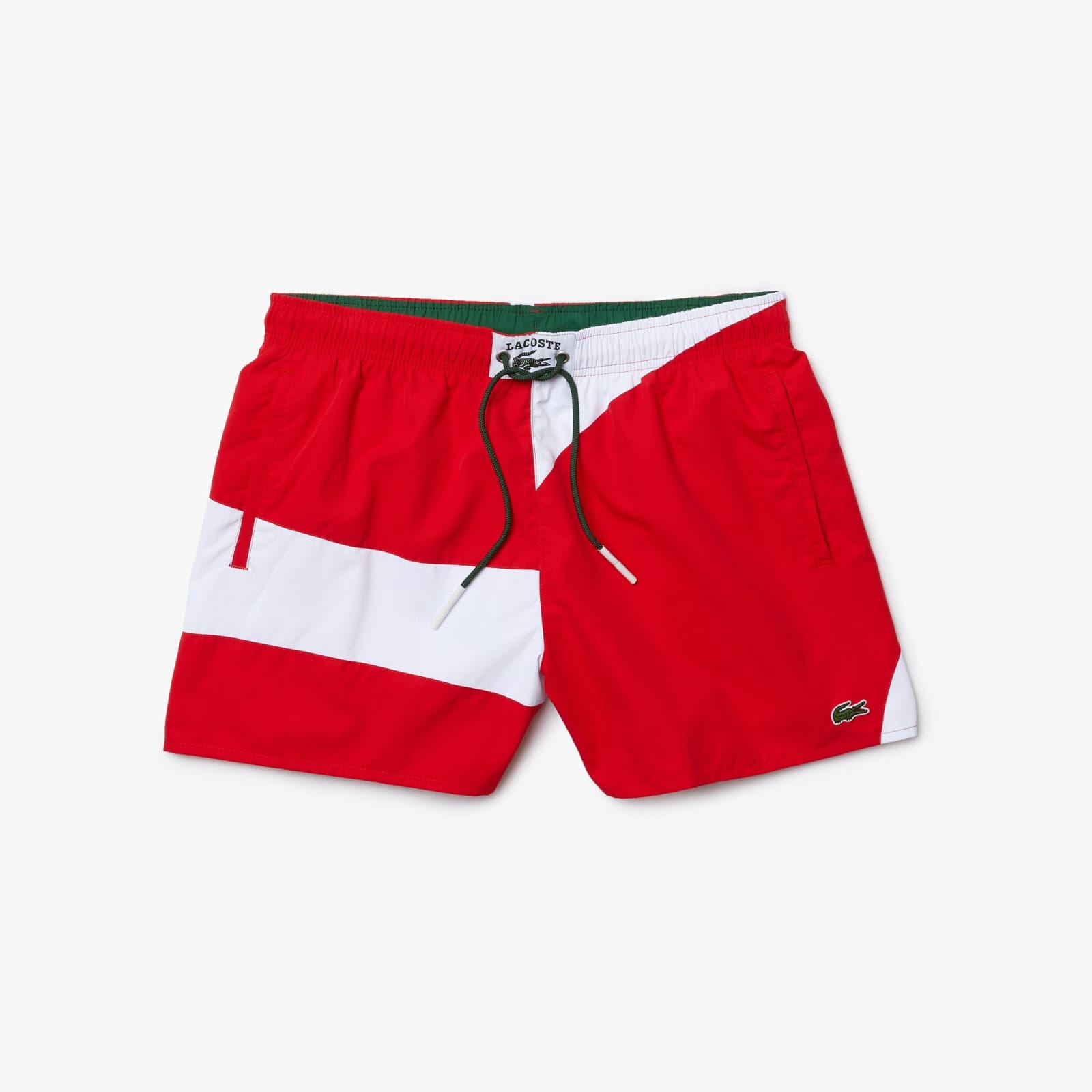 Bañador corto rojo con bloques de color para hombre de Lacoste – foto 9