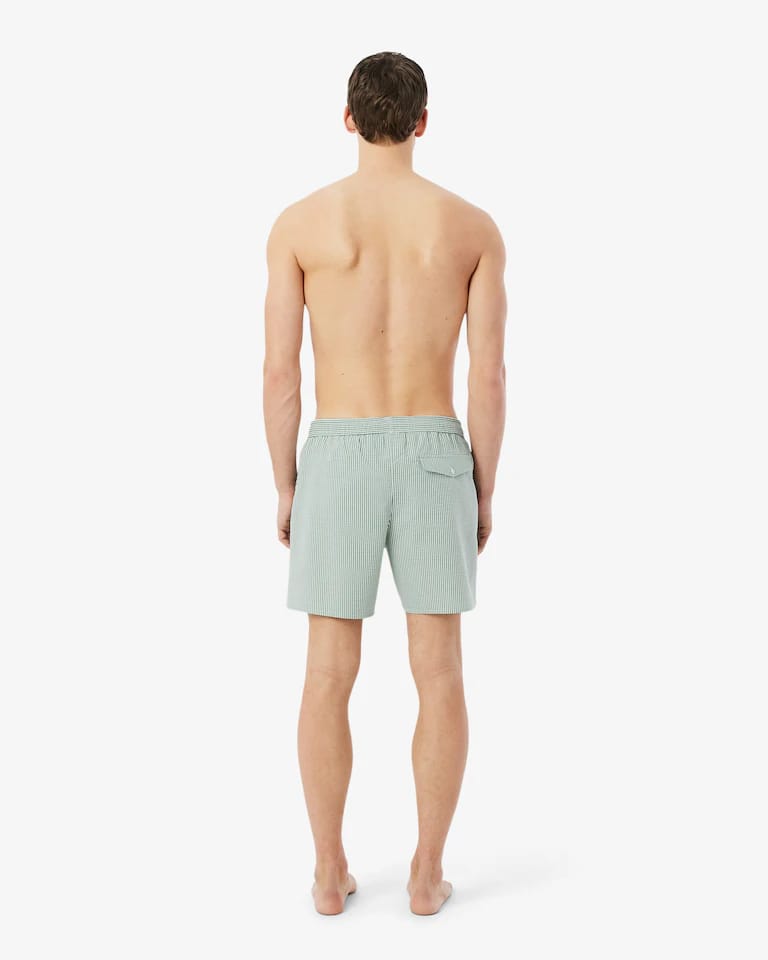 Bañador de hombre de largo medio con textura a rayas – foto 3