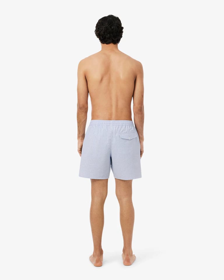 Bañador de hombre de largo medio con textura a rayas – foto 4