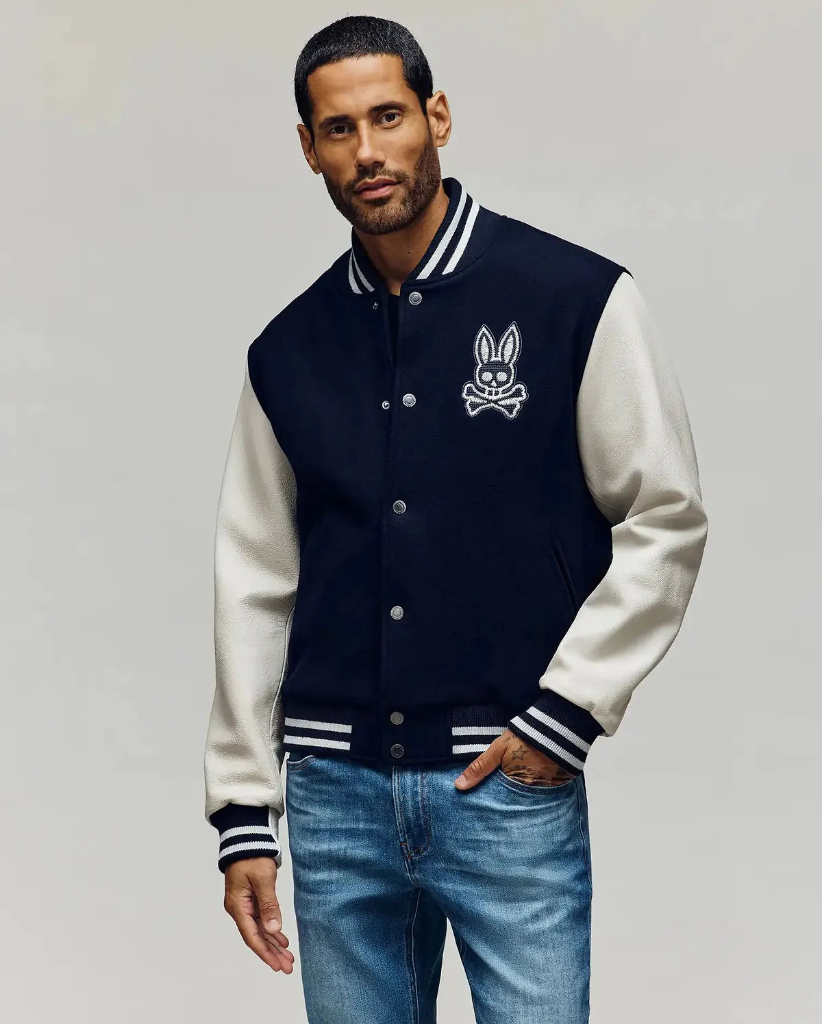 CHAQUETA CAZADORA CON CUERO JACOB PARA CABALLERO – foto 3