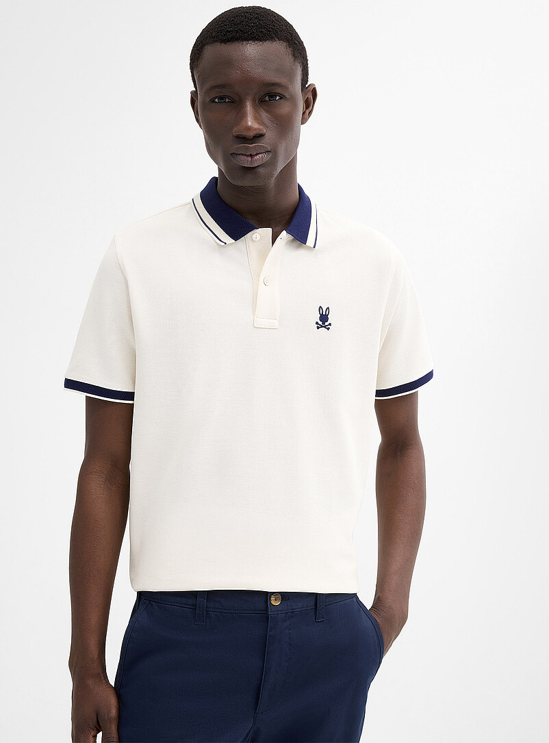 POLO CON CUELLO TEXTURIZADO INDIGO PARA CABALLERO – foto 1