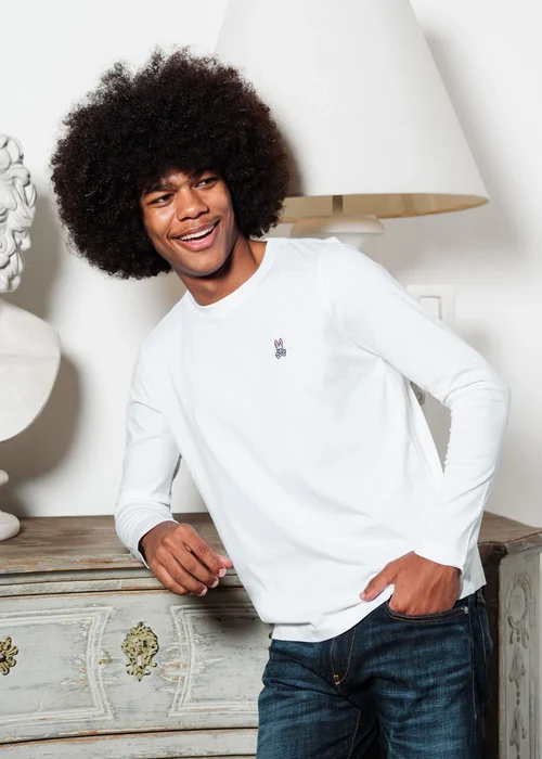 CAMISETA MANGA LARGA CLÁSICA CUELLO REDONDO PARA CABALLERO – foto 1