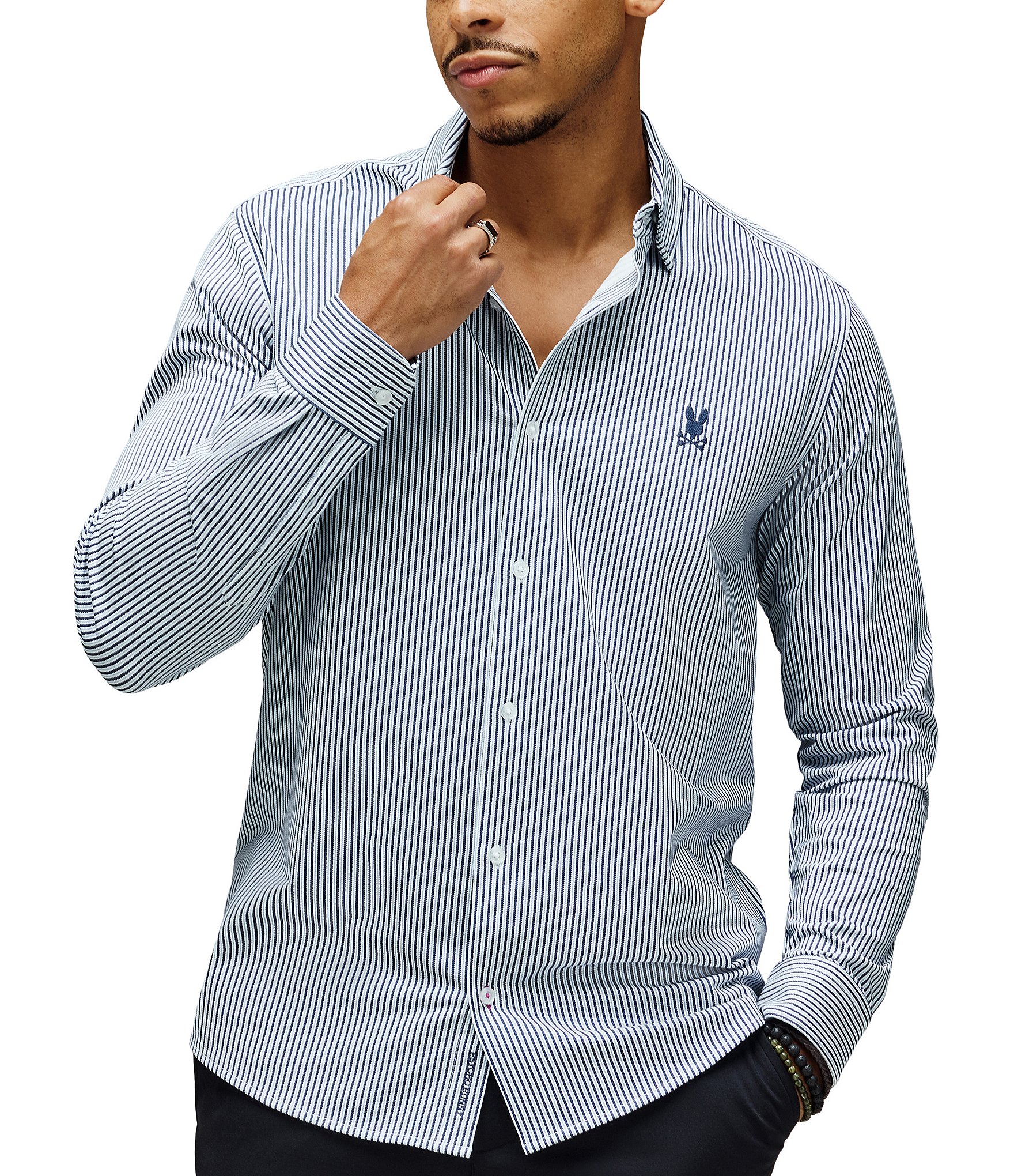 CAMISA MANGA LARGA PUNTO MICRO ESTAMPADA AARON PARA CABALLERO – foto 1