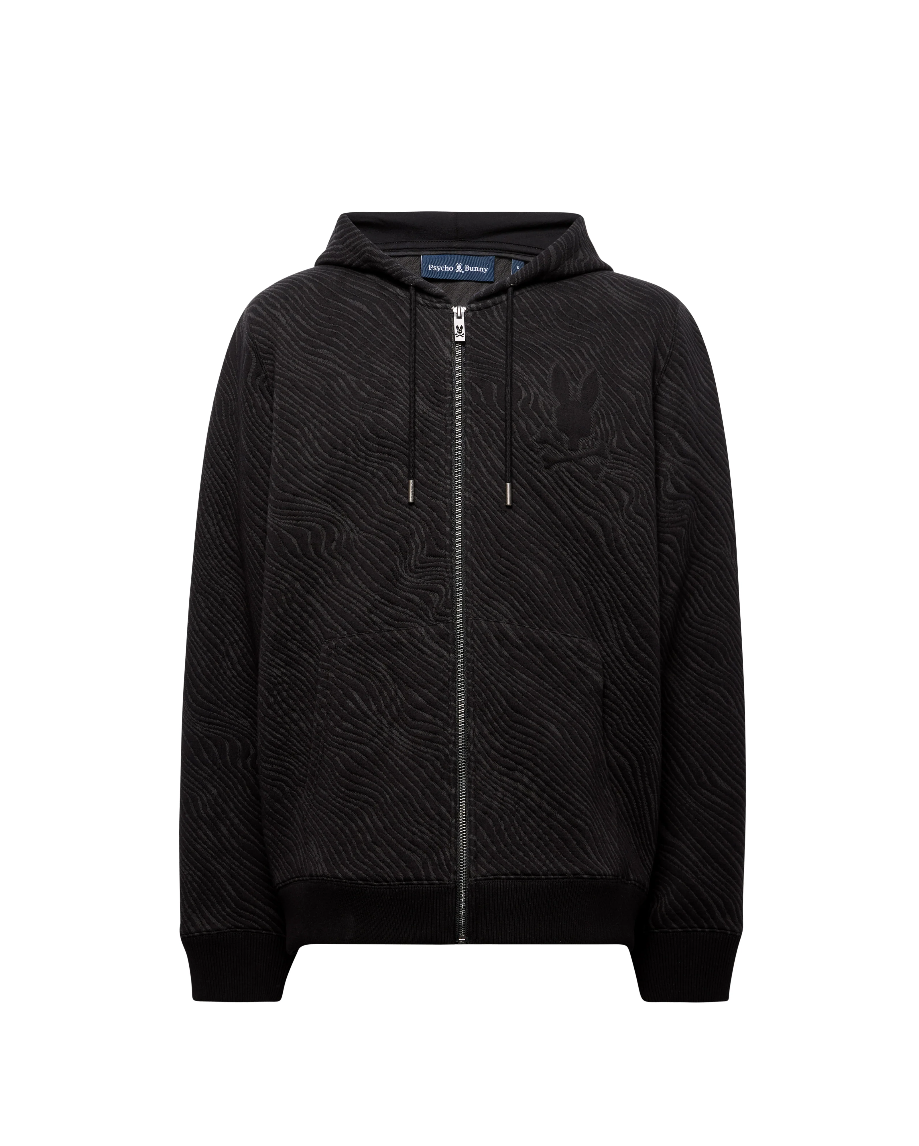 SUDADERA CON CAPUCHA Y CREMALLERA TEXTURIZADA DOBLE PUNTO JACQUARD KENDRICK PARA CABALLERO – foto 2