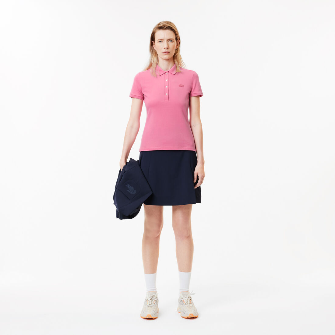 Polo en piqué de algodón stretch