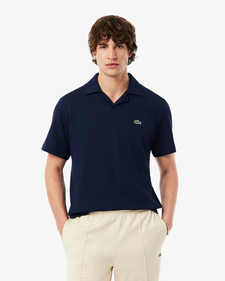 Polo de corte clásico mezcla de algodón y lino – foto 1