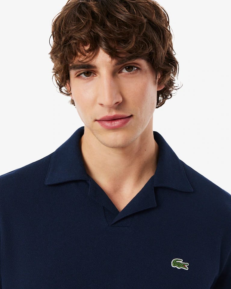 Polo de corte clásico mezcla de algodón y lino – foto 3