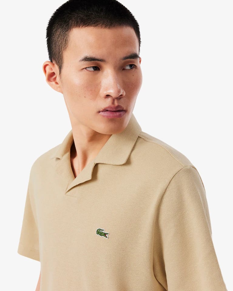 Polo de corte clásico mezcla de algodón y lino – foto 3