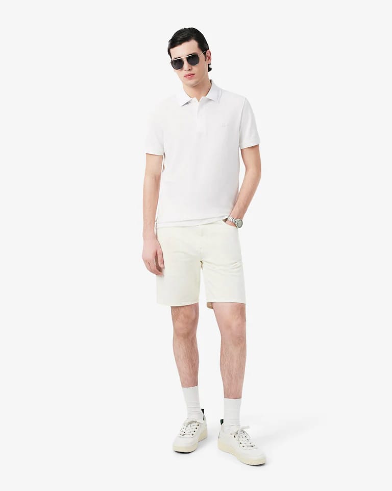 Polo Commuter de piqué de corte ajustado con detalles de marca de jacquard – foto 1