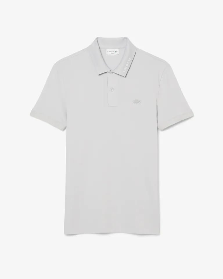 Polo Commuter de piqué de corte ajustado con detalles de marca de jacquard – foto 5