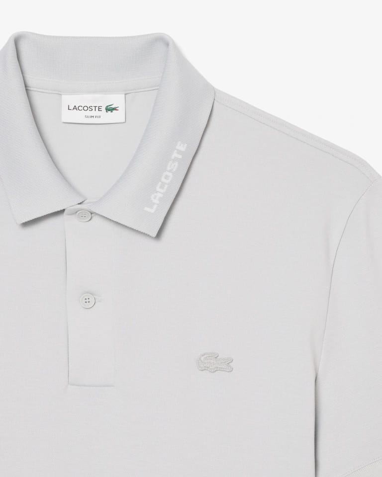 Polo Commuter de piqué de corte ajustado con detalles de marca de jacquard – foto 6