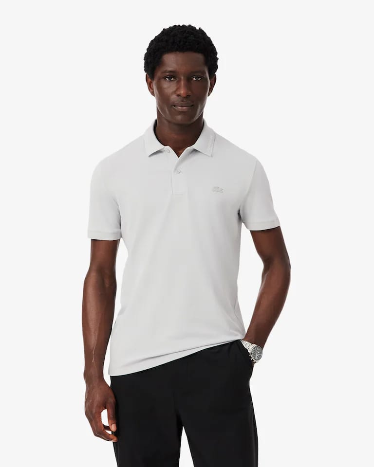 Polo Commuter de piqué de corte ajustado con detalles de marca de jacquard – foto 2