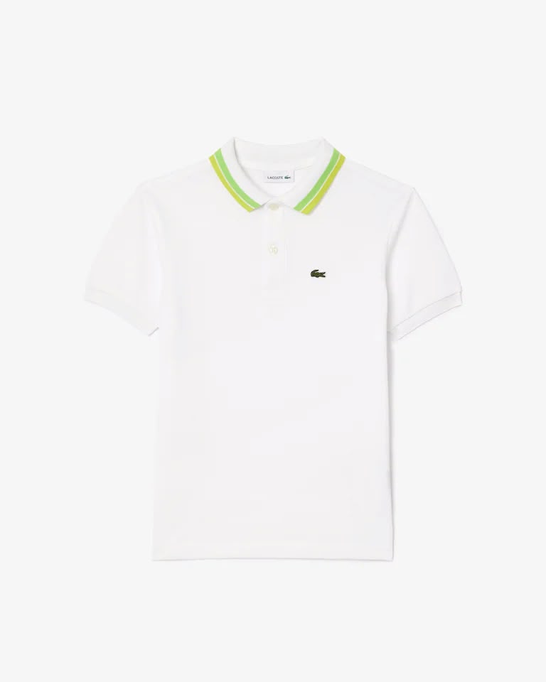 Polo de petit piqué con cuello a rayas para niño – foto 4