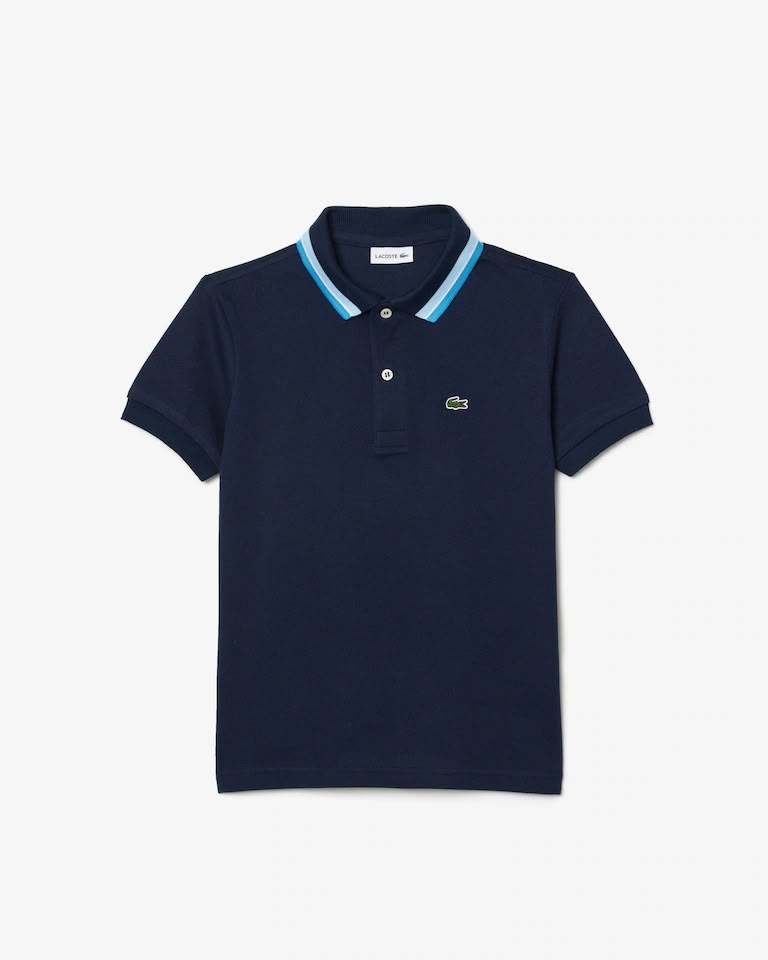 Polo de petit piqué con cuello a rayas para niño – foto 5
