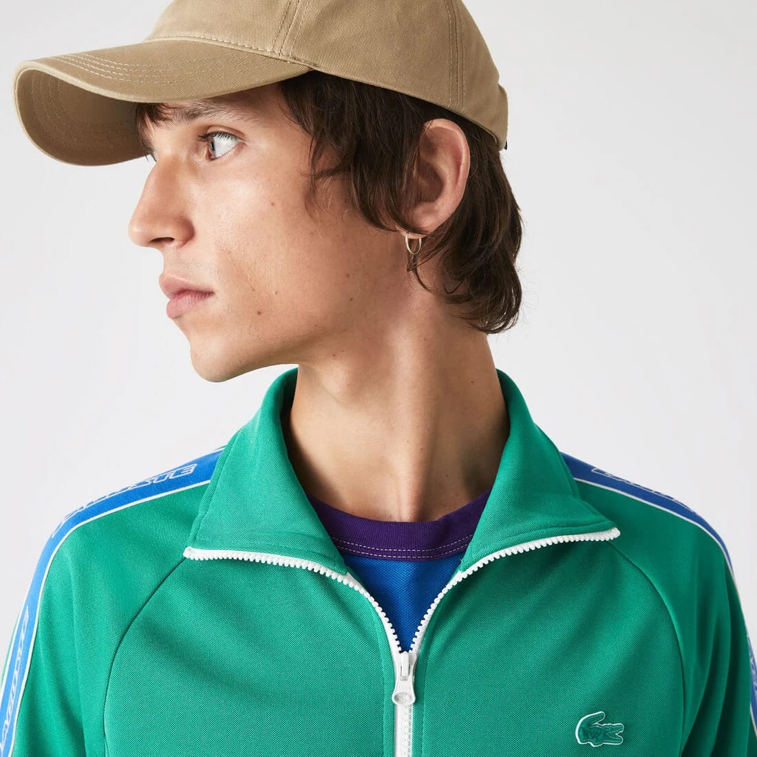 Sudadera con cremallera y cuello alto Lacoste Héritage para hombre – foto 5