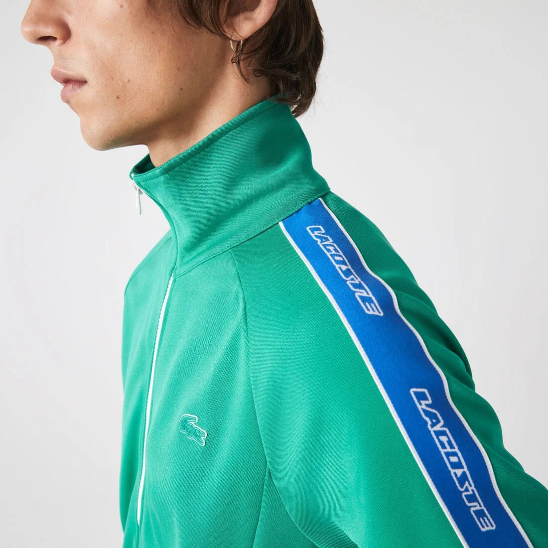 Sudadera con cremallera y cuello alto Lacoste Héritage para hombre – foto 6