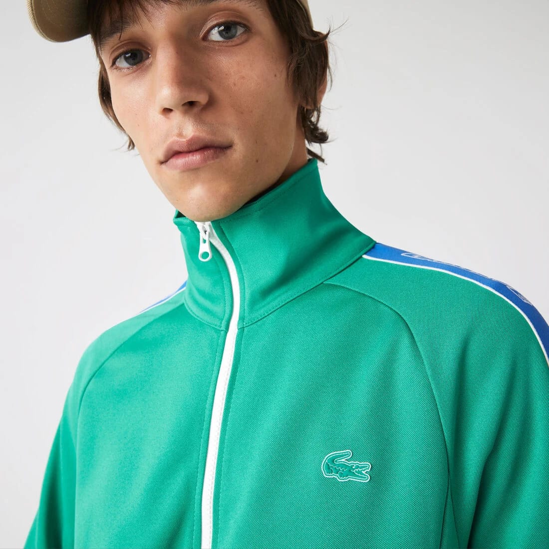 Sudadera con cremallera y cuello alto Lacoste Héritage para hombre – foto 7
