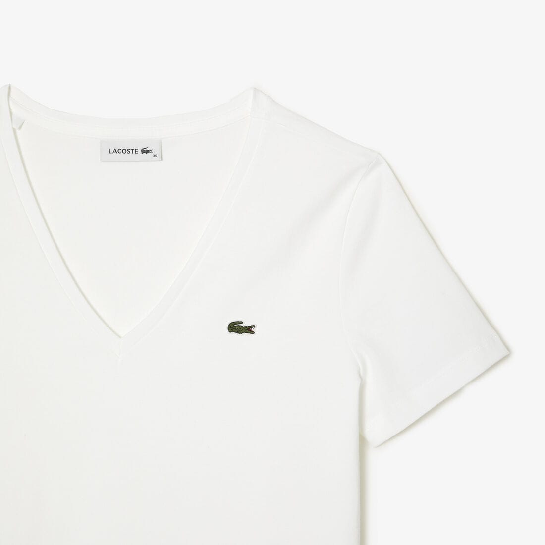 Camiseta de algodón de corte holgado con cuello en V para mujer – foto 4