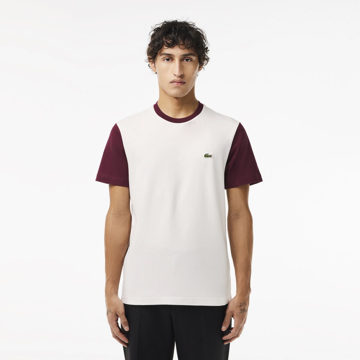 Camiseta Regular Fit De Algodón Color Block – foto 1