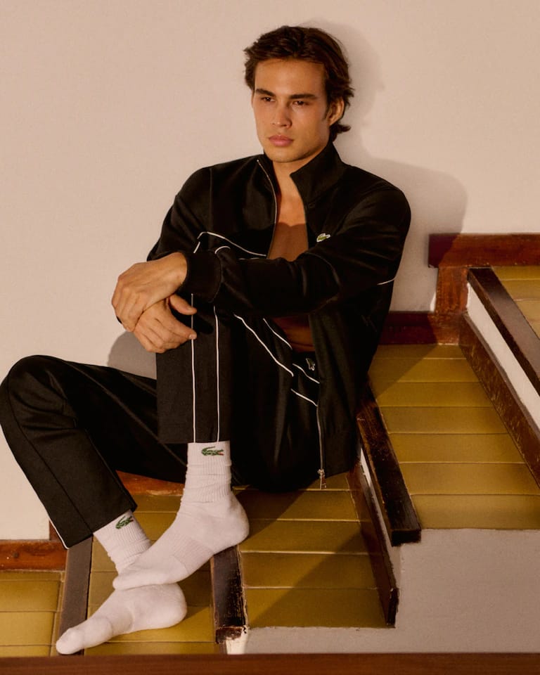 Pantalón de chándal de piqué con ribete en contraste – foto 10