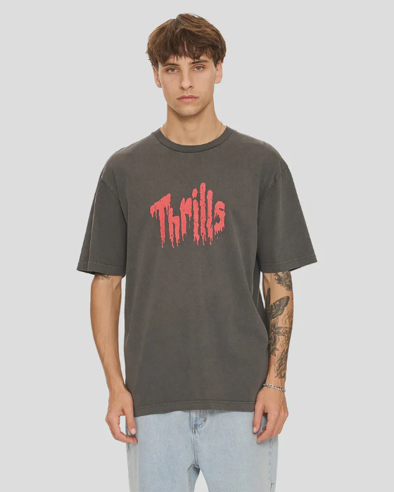 Camiseta Thrills Once Bitten Oversize Black – foto 1
