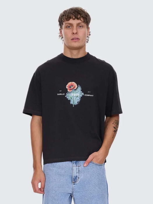 Camiseta Thrills Deadly Popular Box Oversize Crop Black – foto 1