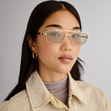 Lentes Le Specs Le Mimi Gold / Moss Mono – foto 4