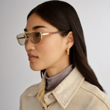 Lentes Le Specs Le Mimi Gold / Moss Mono – foto 5