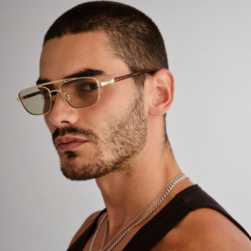 Lentes Le Specs Le Mimi Gold / Moss Mono – foto 7