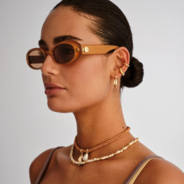 Lentes Le Specs Work It Gold Pearl – foto 5
