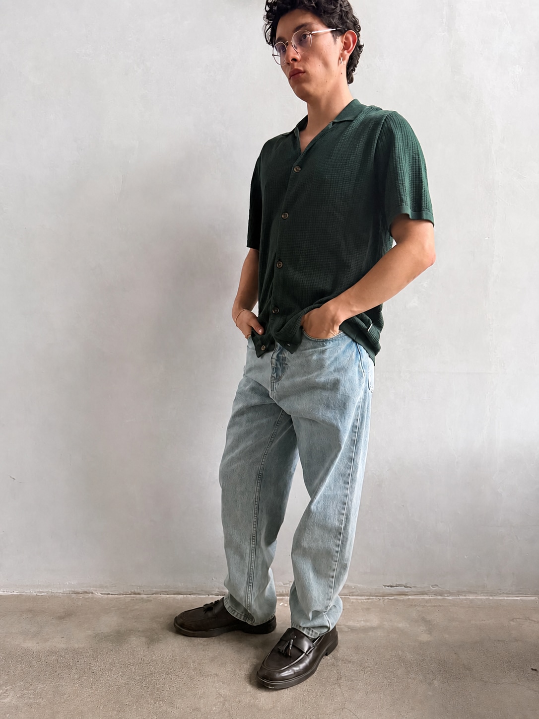 Camisa Rhythm Textured Knit Forest – foto 4