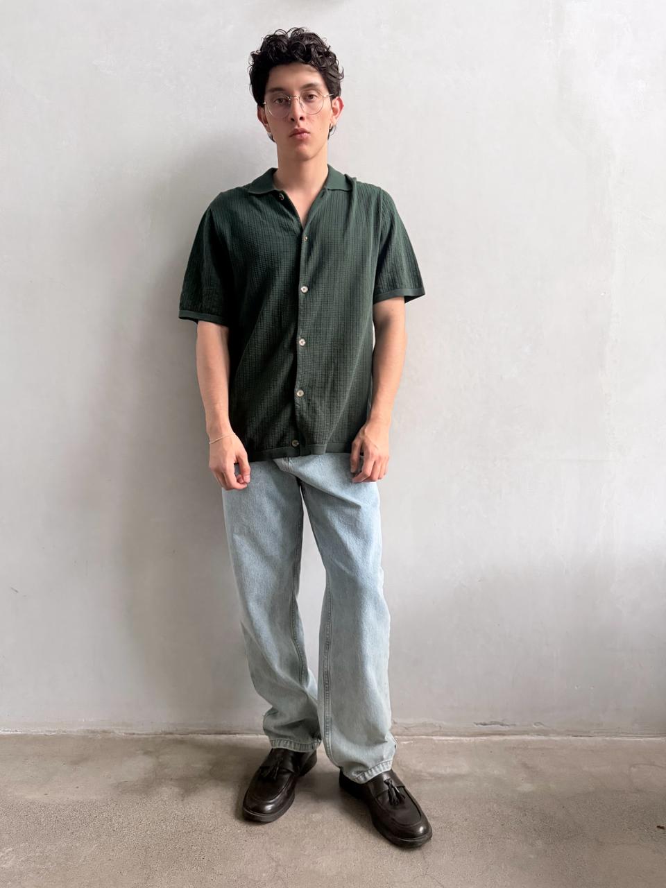 Camisa Rhythm Textured Knit Forest – foto 1