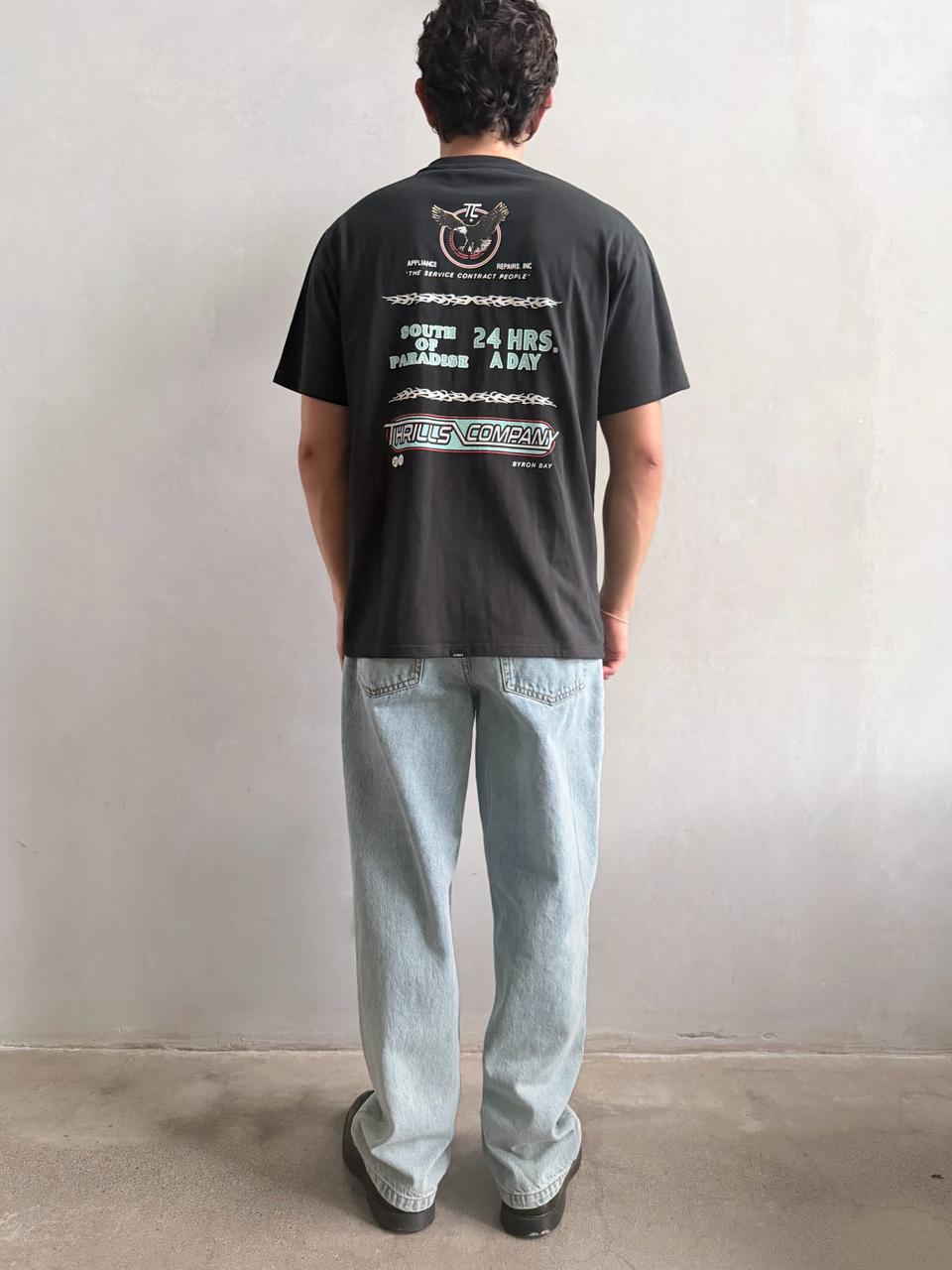 Camiseta Thrills Servicing South Paradise Washed Black – foto 1