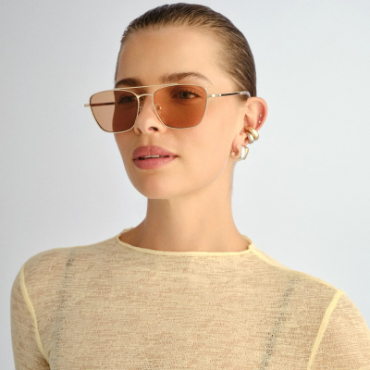 Lentes Le Specs Diametric II Bright gold Chocolate Mono – foto 4